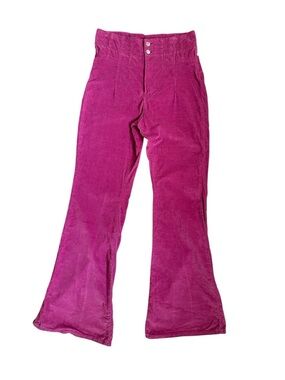 We The Free Magenta Corduroy Flared Pants